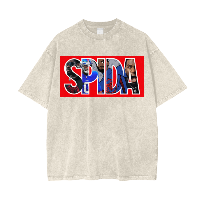 SPIDA ACID WASH OVERSIZE T-SHIRT-250GSM