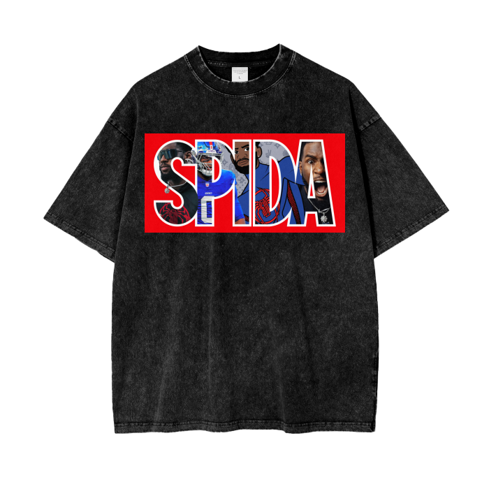 SPIDA ACID WASH OVERSIZE T-SHIRT-250GSM