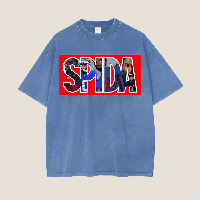 SPIDA ACID WASH OVERSIZE T-SHIRT-250GSM