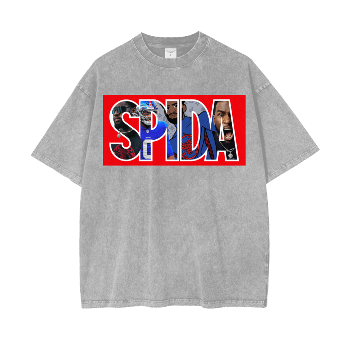 SPIDA ACID WASH OVERSIZE T-SHIRT-250GSM