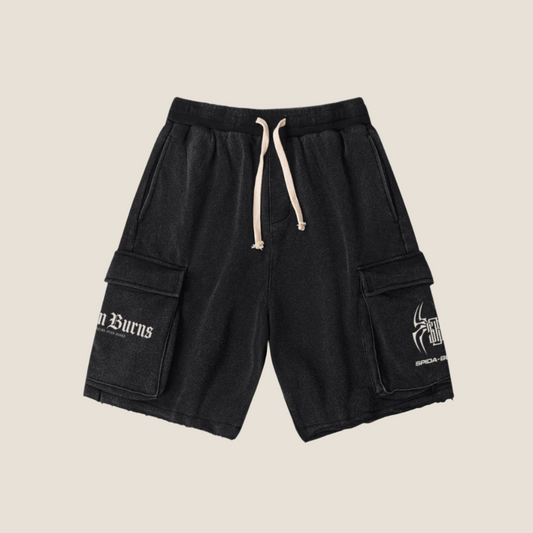 SPIDA SNOW WASH CARGO SHORTS-320GSM